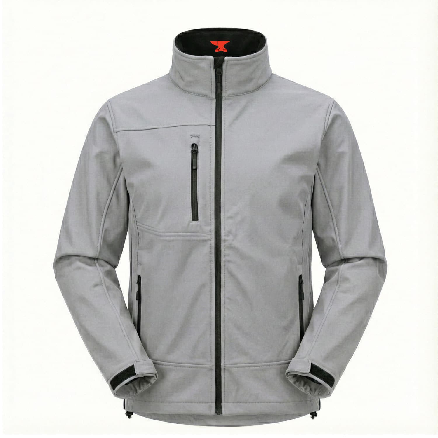 James Forge Soft Shell Jacket Full Zip Light Weight - Light Grey