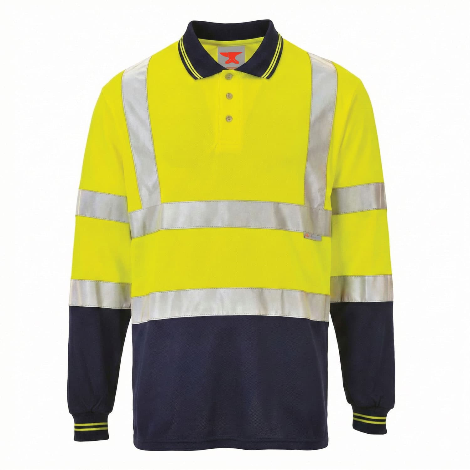 James Forge Hi-Vis Safety Shirt - Green-Blue Navy 1